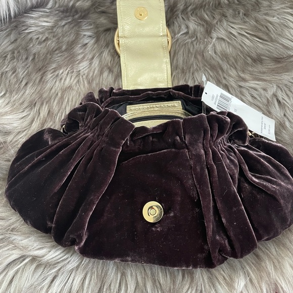 BCBGMaxAzria Velvet and Leather Handbag NWT - Picture 6 of 8